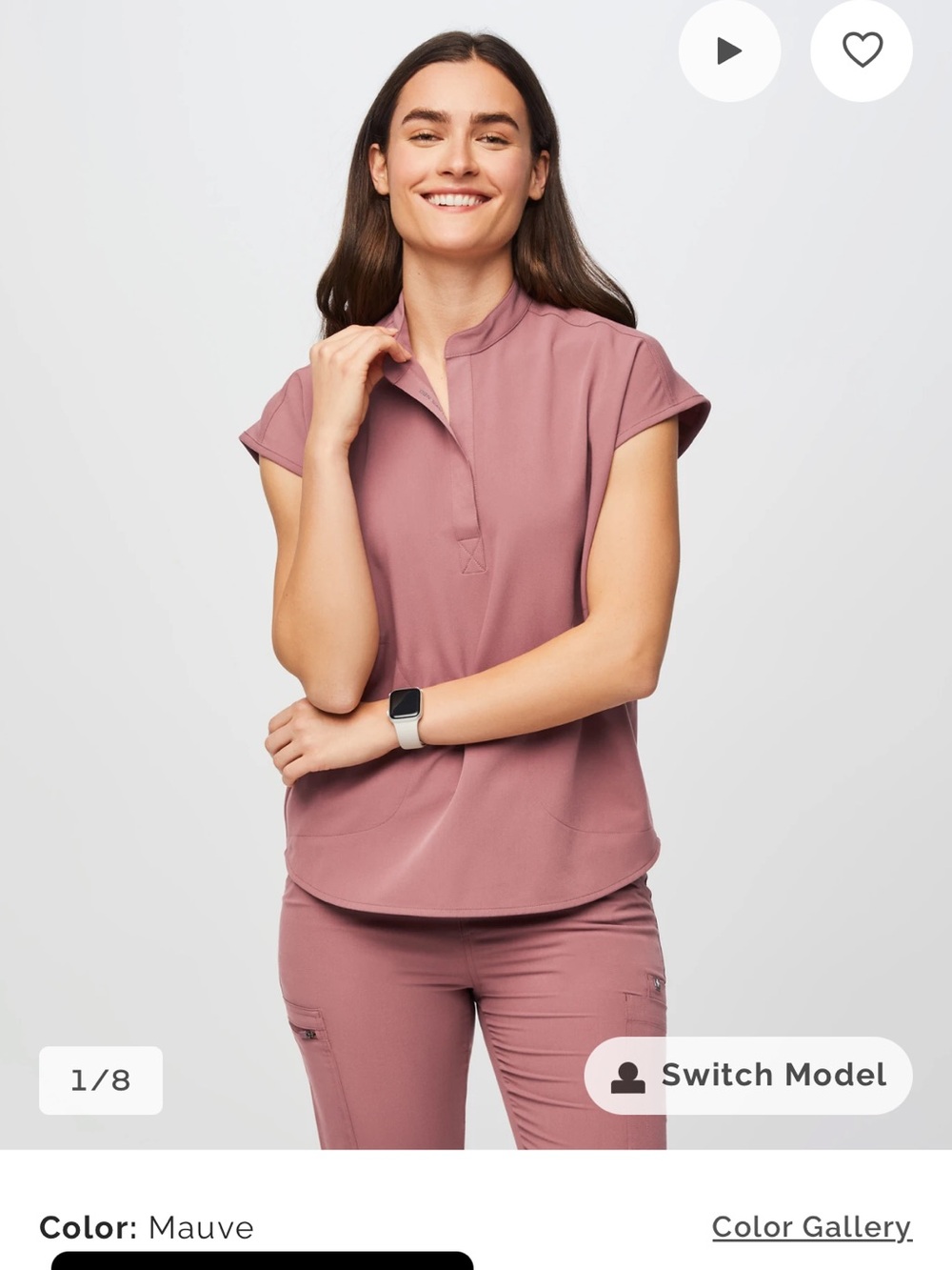 FIGS Scrub Set in Mauve XXS
